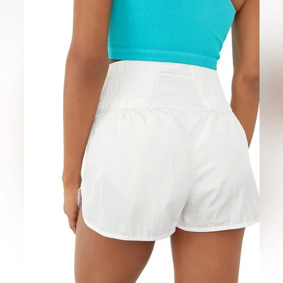 FP Movement Way Home Shorts Optic White Smocked High Rise Small - Picture 6 of 16